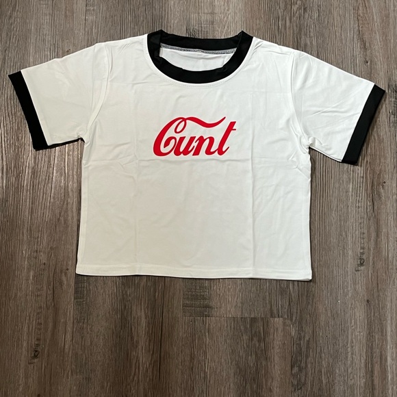 Y2K VINTAGE RIBBED BABY TEE 2000S GRUNGE HARAJUKU AESTHETIC GOTH EMO GIRL - Picture 2 of 4